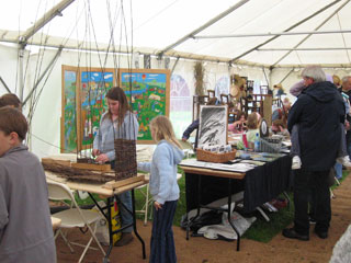 Exhibition in marquee