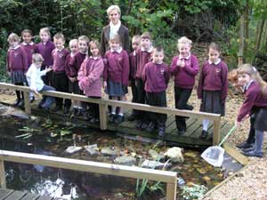 East Coker Primary School's new pond